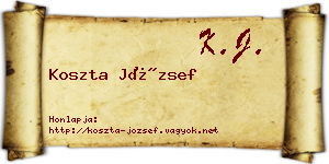 Koszta József névjegykártya