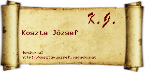 Koszta József névjegykártya