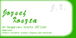 jozsef koszta business card